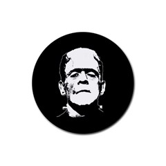 Frankenstein s Monster Halloween Rubber Round Coaster (4 Pack)  by Valentinaart