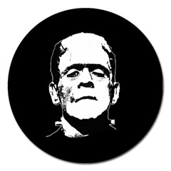 Frankenstein s Monster Halloween Magnet 5  (round) by Valentinaart