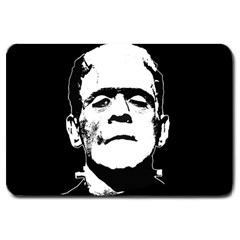 Frankenstein s Monster Halloween Large Doormat  by Valentinaart