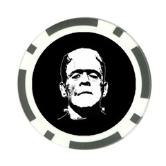 Frankenstein s Monster Halloween Poker Chip Card Guard by Valentinaart