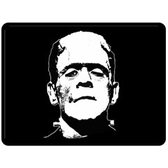 Frankenstein s Monster Halloween Fleece Blanket (large)  by Valentinaart