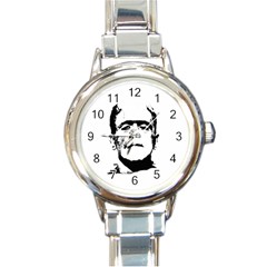 Frankenstein s Monster Halloween Round Italian Charm Watch by Valentinaart