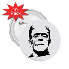 Frankenstein s Monster Halloween 2 25  Buttons (10 Pack)  by Valentinaart