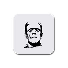 Frankenstein s Monster Halloween Rubber Square Coaster (4 Pack)  by Valentinaart