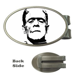 Frankenstein s Monster Halloween Money Clips (oval)  by Valentinaart