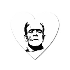 Frankenstein s Monster Halloween Heart Magnet by Valentinaart