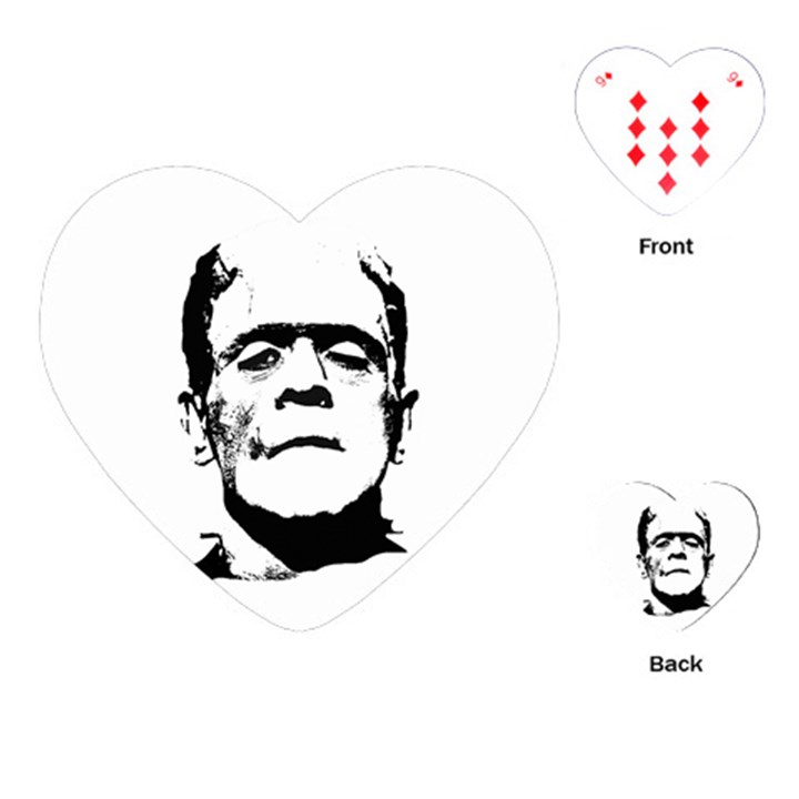 Frankenstein s monster Halloween Playing Cards (Heart) 