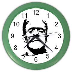 Frankenstein s Monster Halloween Color Wall Clocks by Valentinaart