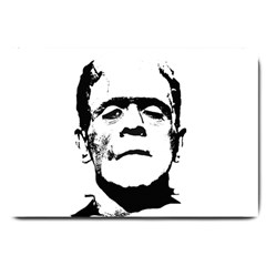 Frankenstein s Monster Halloween Large Doormat  by Valentinaart