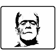 Frankenstein s Monster Halloween Fleece Blanket (medium)  by Valentinaart