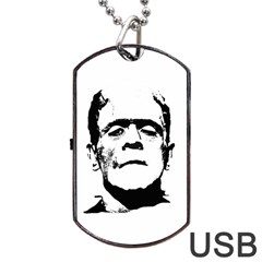 Frankenstein s Monster Halloween Dog Tag Usb Flash (one Side) by Valentinaart