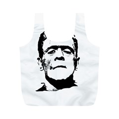 Frankenstein s Monster Halloween Full Print Recycle Bags (m)  by Valentinaart