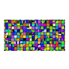 Colorful Squares Pattern                       Satin Wrap by LalyLauraFLM