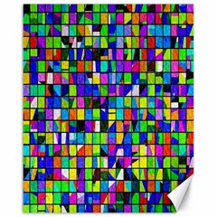 Colorful Squares Pattern                             Canvas 16  X 20  by LalyLauraFLM