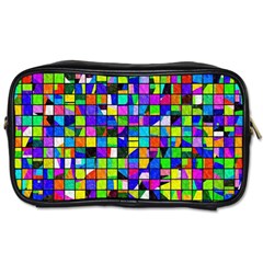 Colorful Squares Pattern                             Toiletries Bag (one Side) by LalyLauraFLM