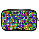 Colorful squares pattern                             Toiletries Bag (One Side) Front