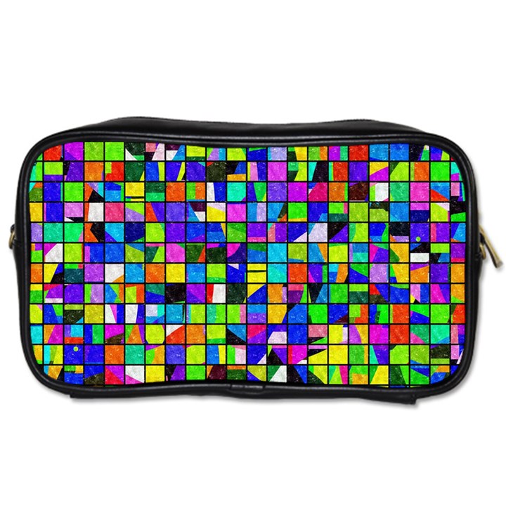 Colorful squares pattern                             Toiletries Bag (One Side)