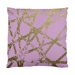 Modern,abstract,hand Painted, Gold Lines, Pink,decorative,contemporary,pattern,elegant,beautiful Standard Cushion Case (two Sides) by NouveauDesign