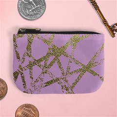 Modern,abstract,hand Painted, Gold Lines, Pink,decorative,contemporary,pattern,elegant,beautiful Mini Coin Purses by NouveauDesign