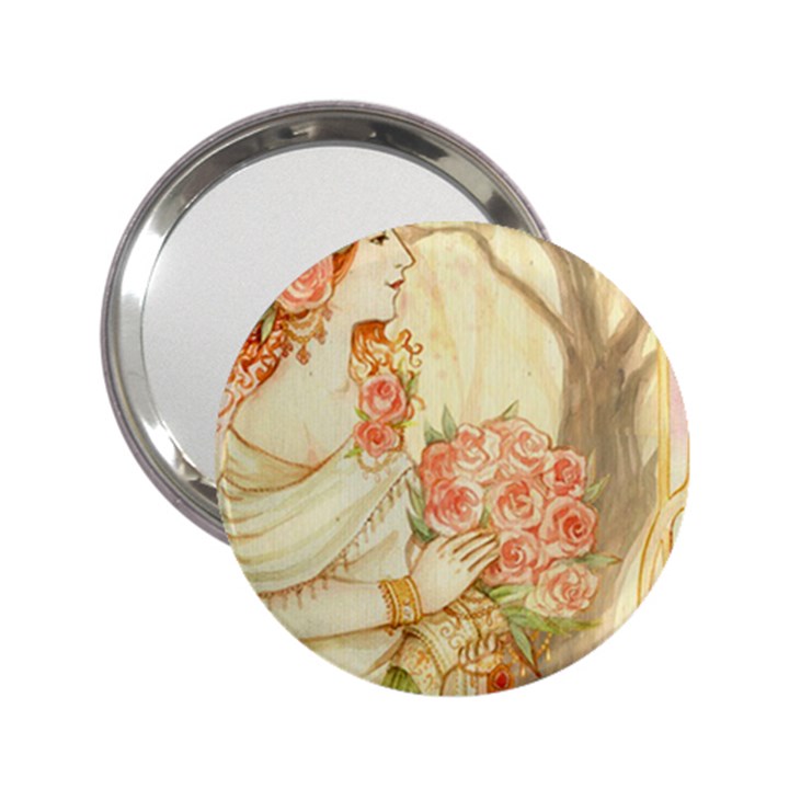 Beautiful Art Nouveau lady 2.25  Handbag Mirrors