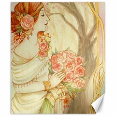 Beautiful Art Nouveau Lady Canvas 8  X 10  by NouveauDesign