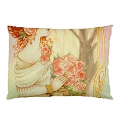 Beautiful Art Nouveau Lady Pillow Case by NouveauDesign