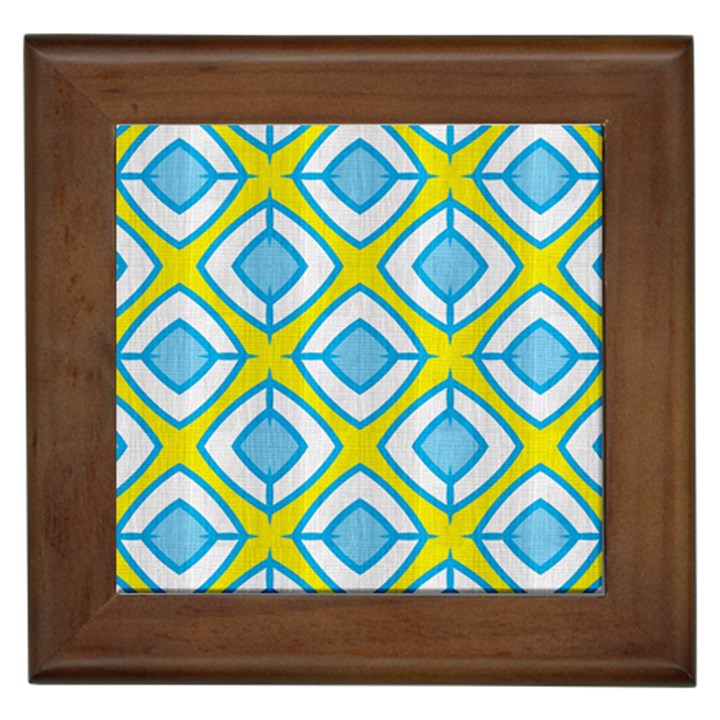 Blue rhombus pattern                                Framed Tile