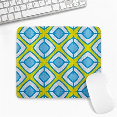 Blue Rhombus Pattern                                Large Mousepad by LalyLauraFLM