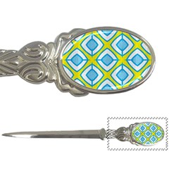 Blue Rhombus Pattern                                Letter Opener by LalyLauraFLM