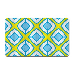 Blue Rhombus Pattern                                Magnet (rectangular) by LalyLauraFLM