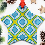 Blue rhombus pattern                                Ornament (Star) Front