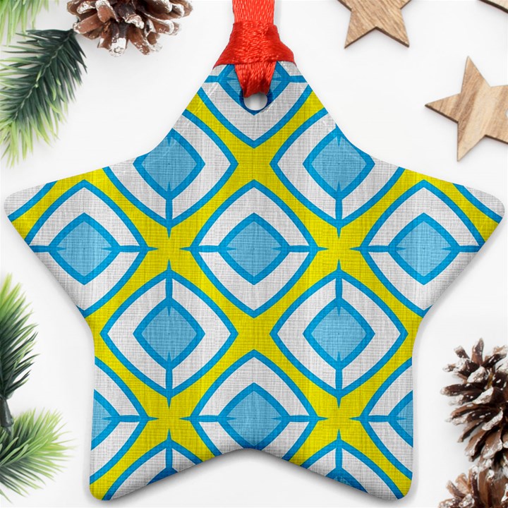 Blue rhombus pattern                                Ornament (Star)