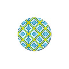 Blue Rhombus Pattern                                Golf Ball Marker by LalyLauraFLM