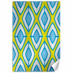 Blue Rhombus Pattern                                Canvas 20  X 30  by LalyLauraFLM