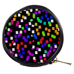 Colorful Rectangles On A Black Background                                 Mini Makeup Bag by LalyLauraFLM