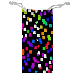 Colorful Rectangles On A Black Background                                 Jewelry Bag