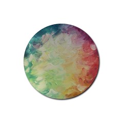 Painted Canvas                                 Rubber Coaster (round) by LalyLauraFLM