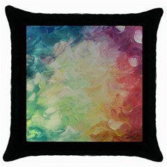 Painted Canvas                                 Throw Pillow Case (black) by LalyLauraFLM