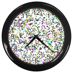 Paint On A White Background                                  Wall Clock (black) by LalyLauraFLM