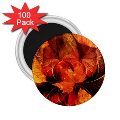 Ablaze With Beautiful Fractal Fall Colors 2 25  Magnets (100 Pack)  by jayaprime