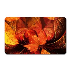 Ablaze With Beautiful Fractal Fall Colors Magnet (rectangular) by jayaprime