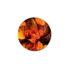 Ablaze With Beautiful Fractal Fall Colors Golf Ball Marker (4 Pack) by jayaprime