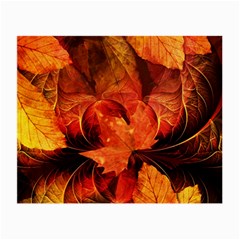 Ablaze With Beautiful Fractal Fall Colors Small Glasses Cloth (2-side) by jayaprime