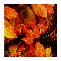 Ablaze With Beautiful Fractal Fall Colors Medium Glasses Cloth by jayaprime