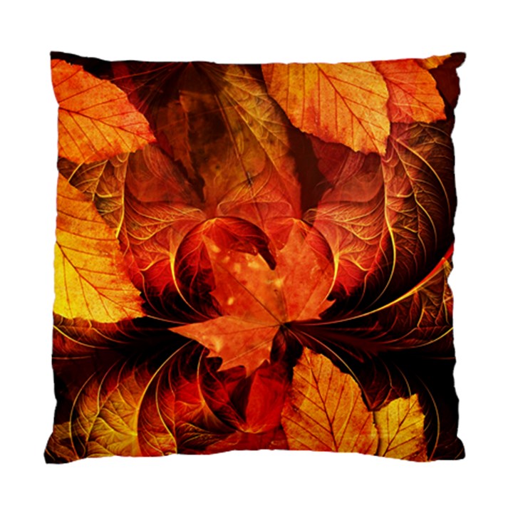 Ablaze With Beautiful Fractal Fall Colors Standard Cushion Case (Two Sides)