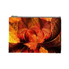 Ablaze With Beautiful Fractal Fall Colors Cosmetic Bag (large)  by jayaprime