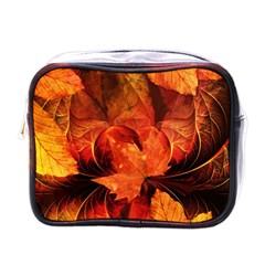 Ablaze With Beautiful Fractal Fall Colors Mini Toiletries Bags by jayaprime