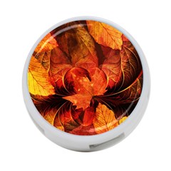 Ablaze With Beautiful Fractal Fall Colors 4-port Usb Hub (one Side) by jayaprime