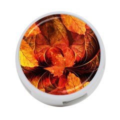 Ablaze With Beautiful Fractal Fall Colors 4-port Usb Hub (two Sides)  by jayaprime