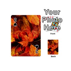 Ablaze With Beautiful Fractal Fall Colors Playing Cards 54 (mini)  by jayaprime